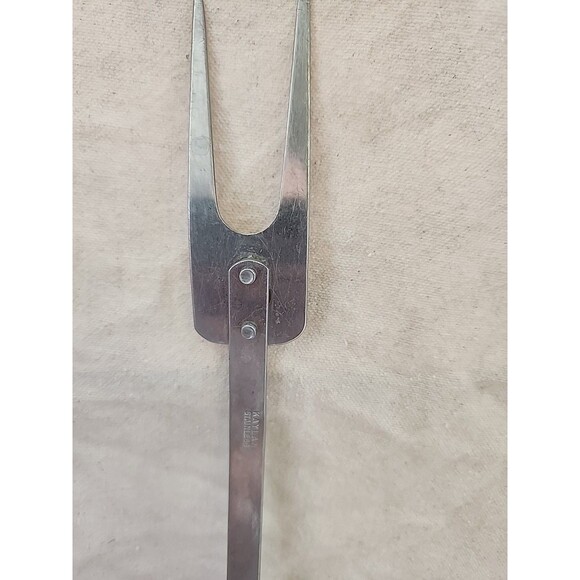 Vtg Kaylan Stainless Steel Meat Serving Fork 13” Utensil - Picture 5 of 7